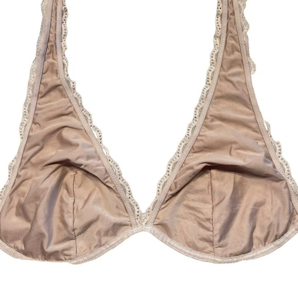 VICTORIA’S SECRET BLUSH PINK LACE BRALETTE SIZE LARGE - Picture 7 of 10